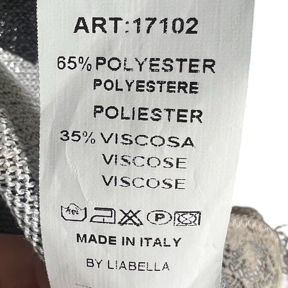 Liabella Italy Women's Geometric Pattern Short Sleeve Sweater One Size - Picture 9 of 9